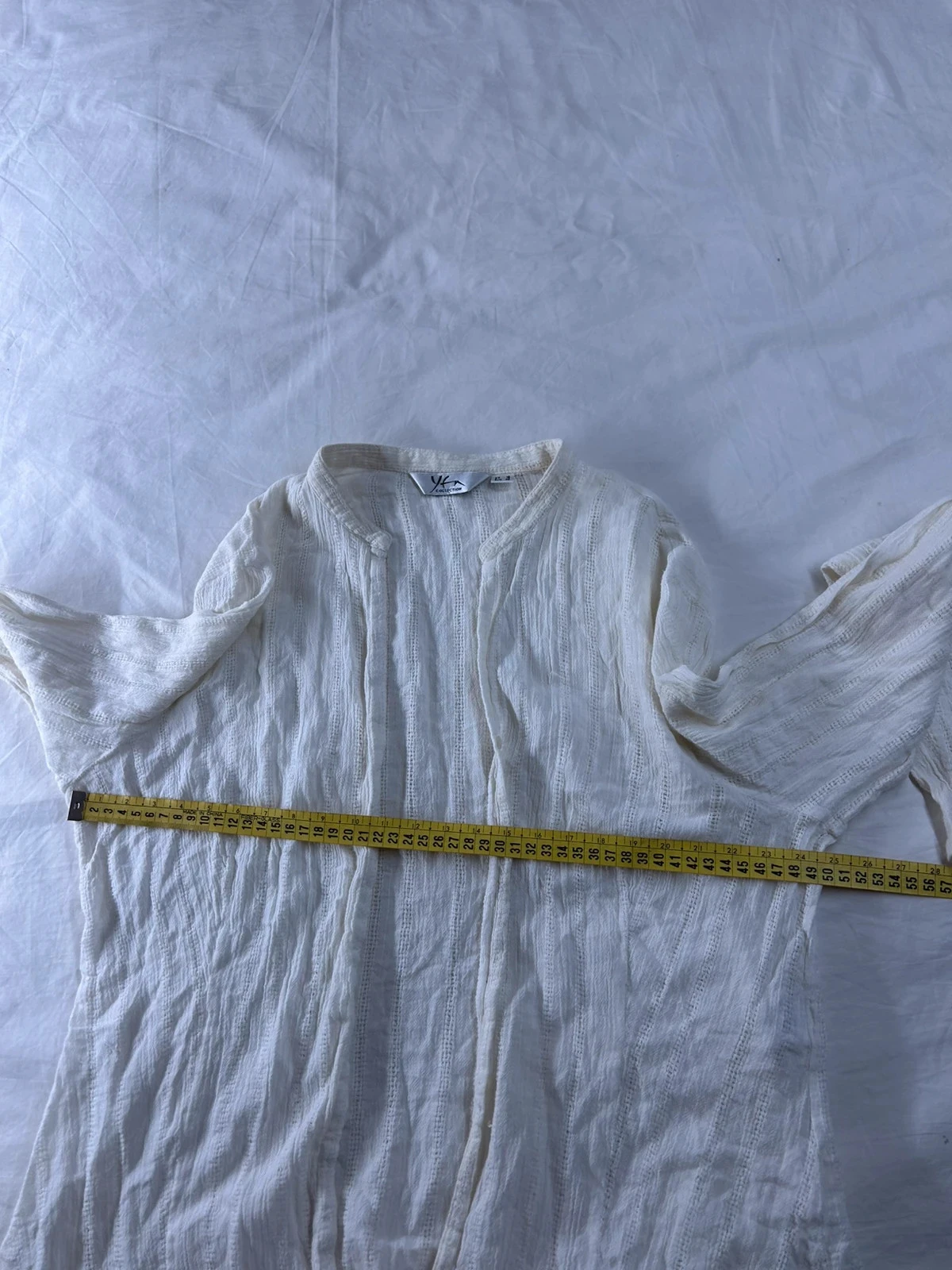 Cardigan blanc crème vintage taille 42 100% Cotton – photo 9
